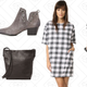 Jen’s Pirate Booty Caparra Flapper Dress, $66 | Sam Edelman Rubin Booties, $120 | BAGGU Cross Body Bag, $96 | SUNDRY Fray Dress, $37 | BB Dakota Amarie Skirt, $36